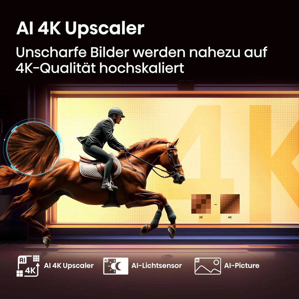 Hisense 43E7Q Fehrnseher, 43 Zoll, 4K UHD QLED, Smart TV, Game Mode Plus, Filmaker Mode, Dolby Vision Atmos, HDR10, HLG, HDR Immersive, AI 4K Upscaler, Dolby MS12, DTS X, Sprachsteuerung [2025]