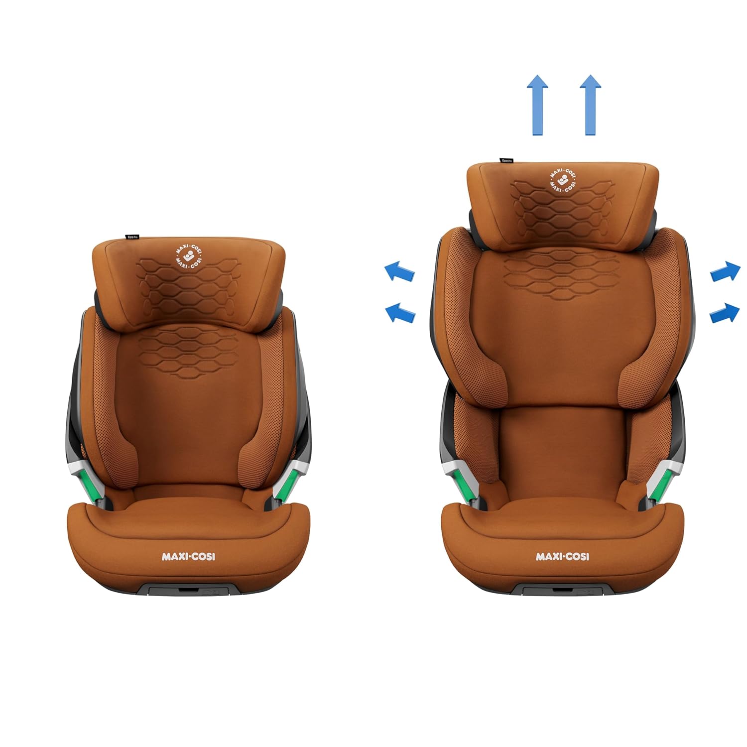 Maxi-Cosi Kore Pro i-Size Kindersitz, 3.5–12 Jahre, 100–150 cm, ClickAssist Licht, Verstellbare Höhe/Breite, Side Protection System+, Authentic Cognac