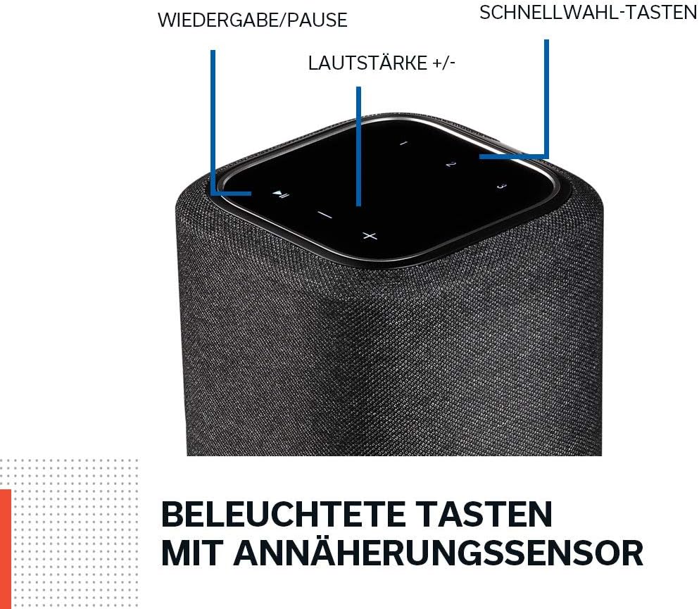 Denon Home 150 Multiroom-Lautsprecher, HiFi Lautsprecher mit HEOS Built-in, Alexa integriert, WLAN, Bluetooth, USB, AirPlay 2, Hi-Res Audio, schwarz