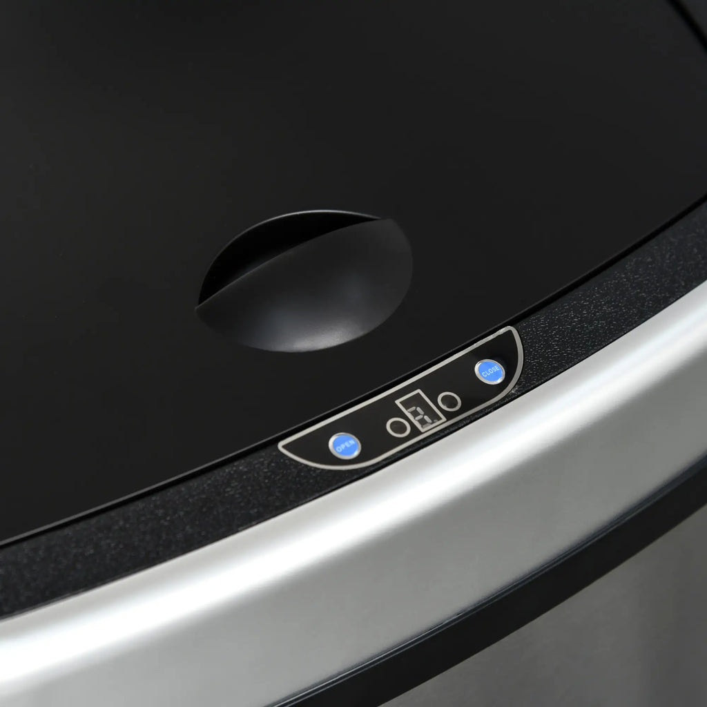 HOMCOM Automatik Mülleimer mit Sensor hygienisch Edelstahl