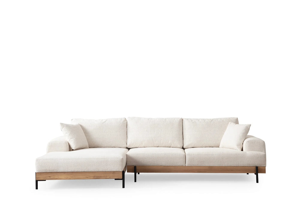 Eti Oak Left Ecksofa - Weiss