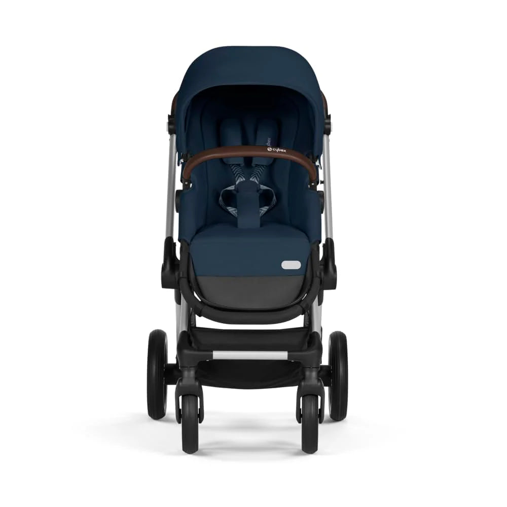 CYBEX Gold Kinderwagen EOS Lux 2-in-1 mit Babyschale Aton B2 i-Size und Babyschalen-Adapter, Reisesystem, Ab Geburt bis 22 kg (ca. 4 Jahre), Moon Black (Schwarz)