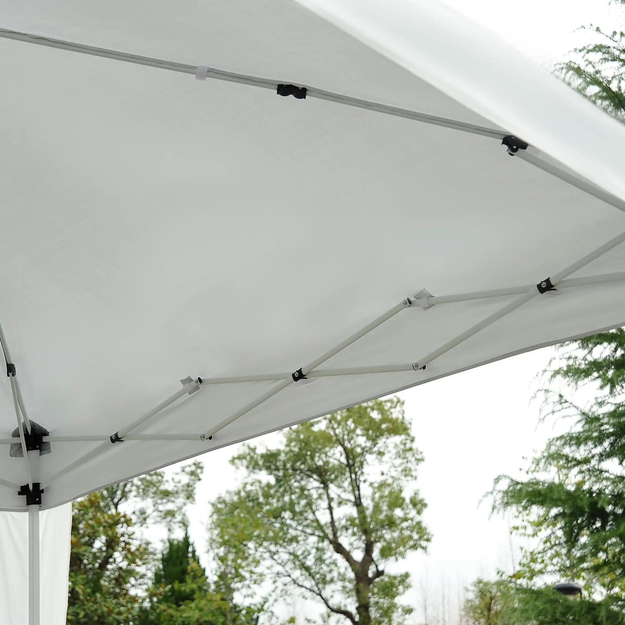 Outsunny Faltpavillon Partyzelt UV-Schutz faltbar Weiß