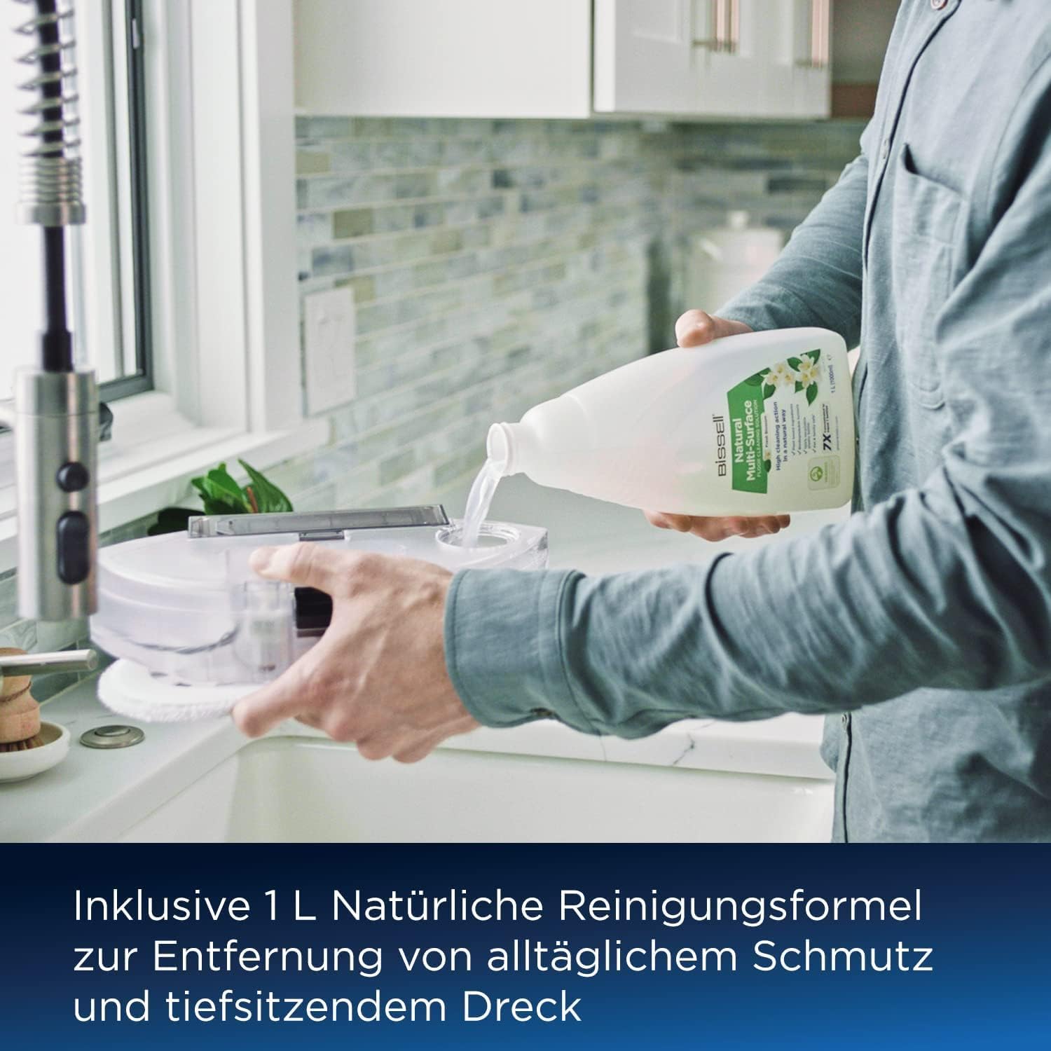 BISSELL SpinWave R5 | Saugroboter mit Wischmopp | LIDAR-Navigation | Teppichbden und Teppiche Erkennung | Leistungsstarkes Saugen bis 2000pa | Kabelloser Staubsauger | 61 dB | Wei | 3475N