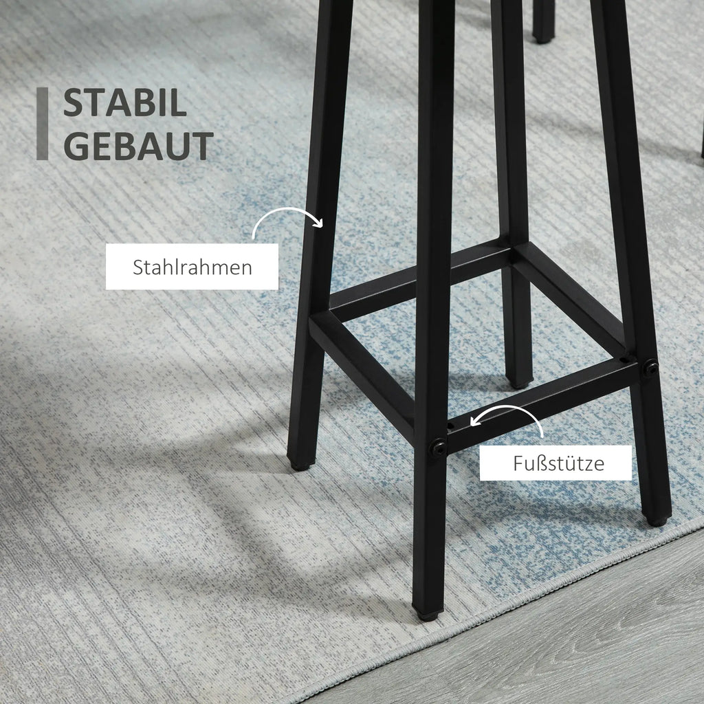 HOMCOM Bartisch-Set 6-teilig kombinierbar platzsparend Essgruppe