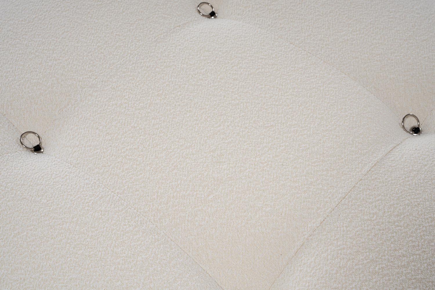 Bubble Beige L1 Ecksofa - Weiss