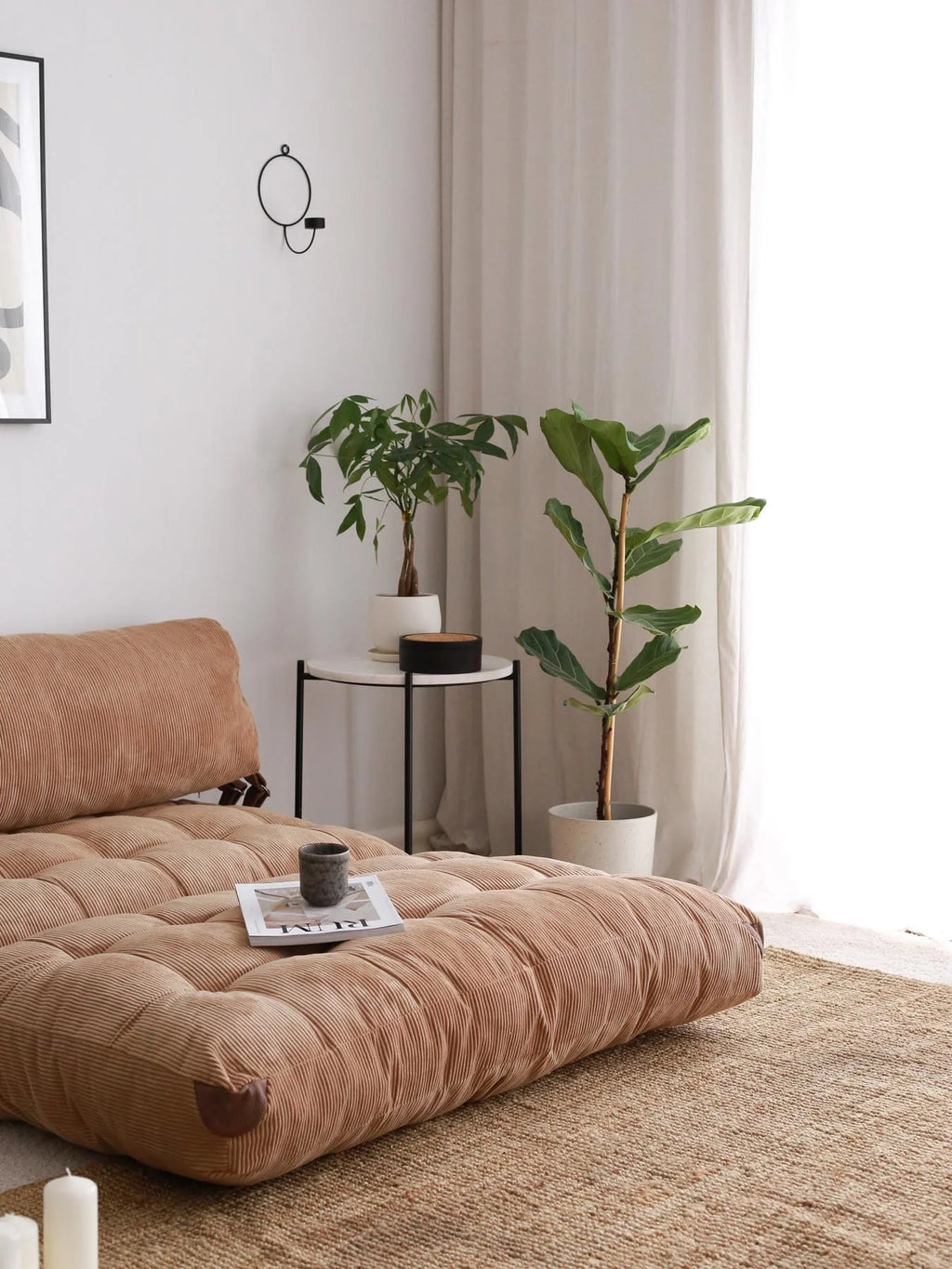 Fold Kadife 2 Bettsofa - Kamel