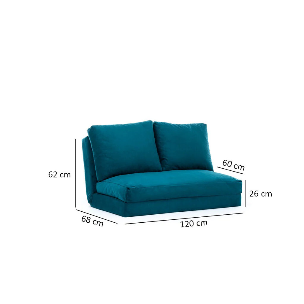 Taida Bettsofa - Petrolgrün