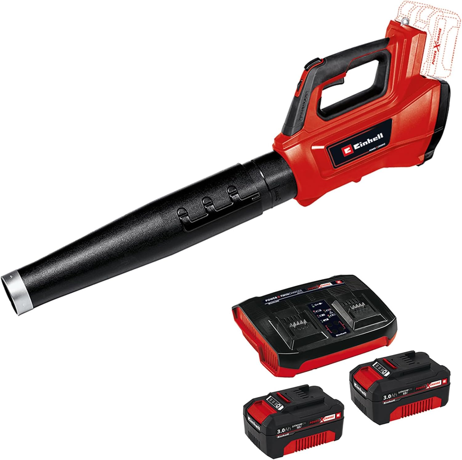 Einhell Professional Akku-Laubblser GP-LB 36/210 Li E-Solo Power X-Change (Lithium-Ionen, 816m/h Blasleistung, Turboschalter, 3-stufiges + abnehmbares Rohr, ohne Akku und Ladegert)