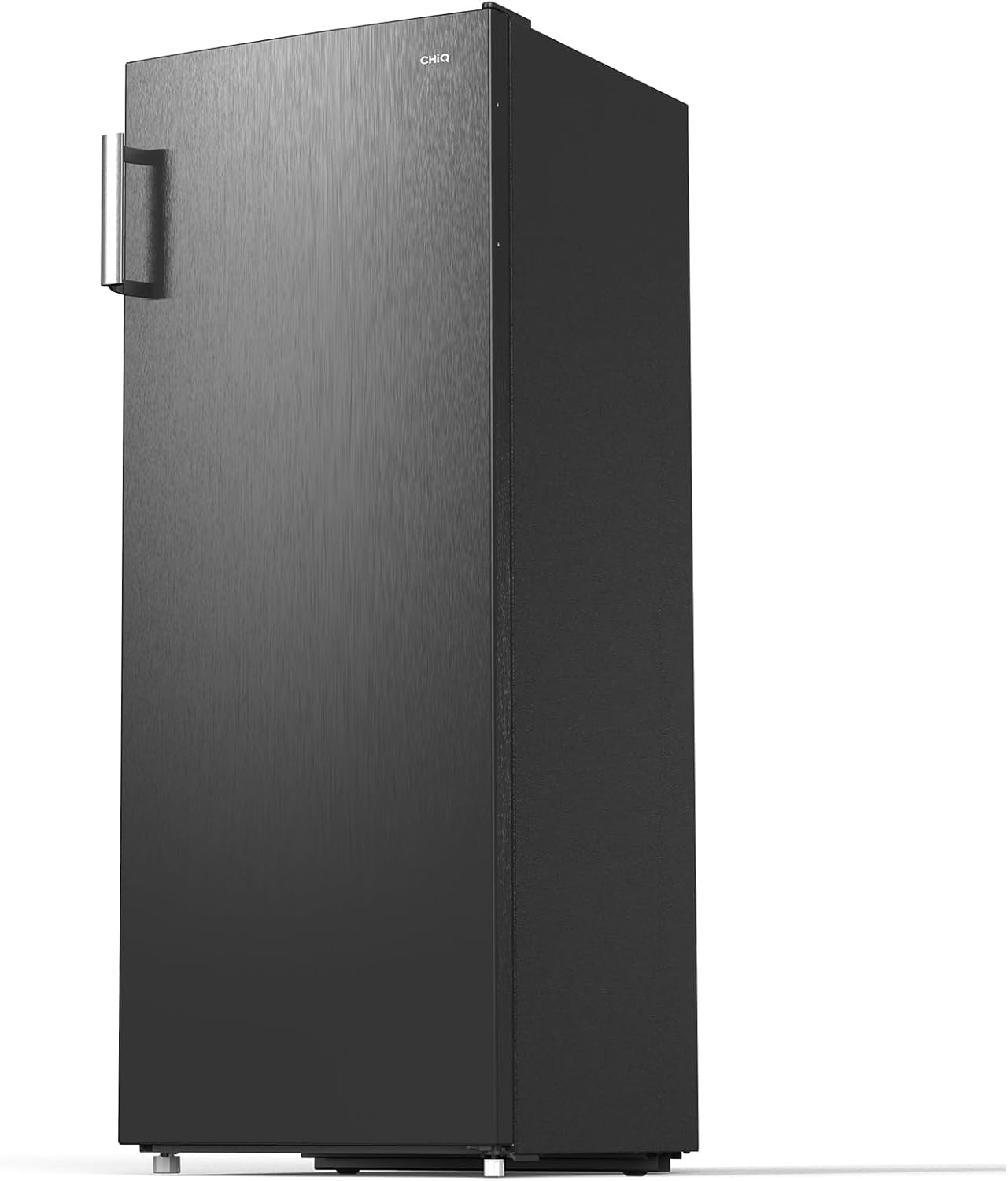 CHiQ FSD166NE4E Gefrierschrank 166 L, No Frost Technologie, Wechselbarer Türanschlag, Schwarzer Edelstahl, 144cm Höhe