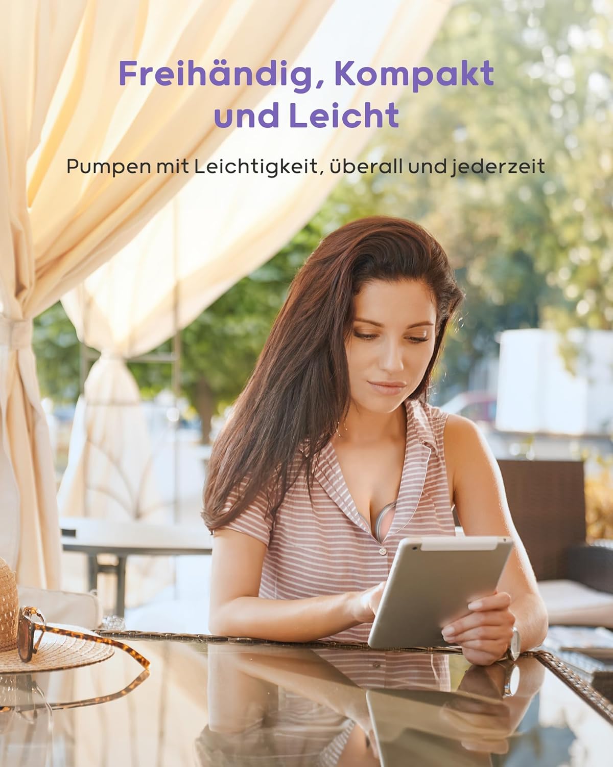 Nuliie Milchpumpe Elektrisch tragbare S32, Elektrische milchpumpe freihändig 4 Modi 9 Stufen mit 18/21/24 mm komfortabler Flansch, Privat, mit Ersatzzubehör im Lieferumfang (2Packs, Weiß)
