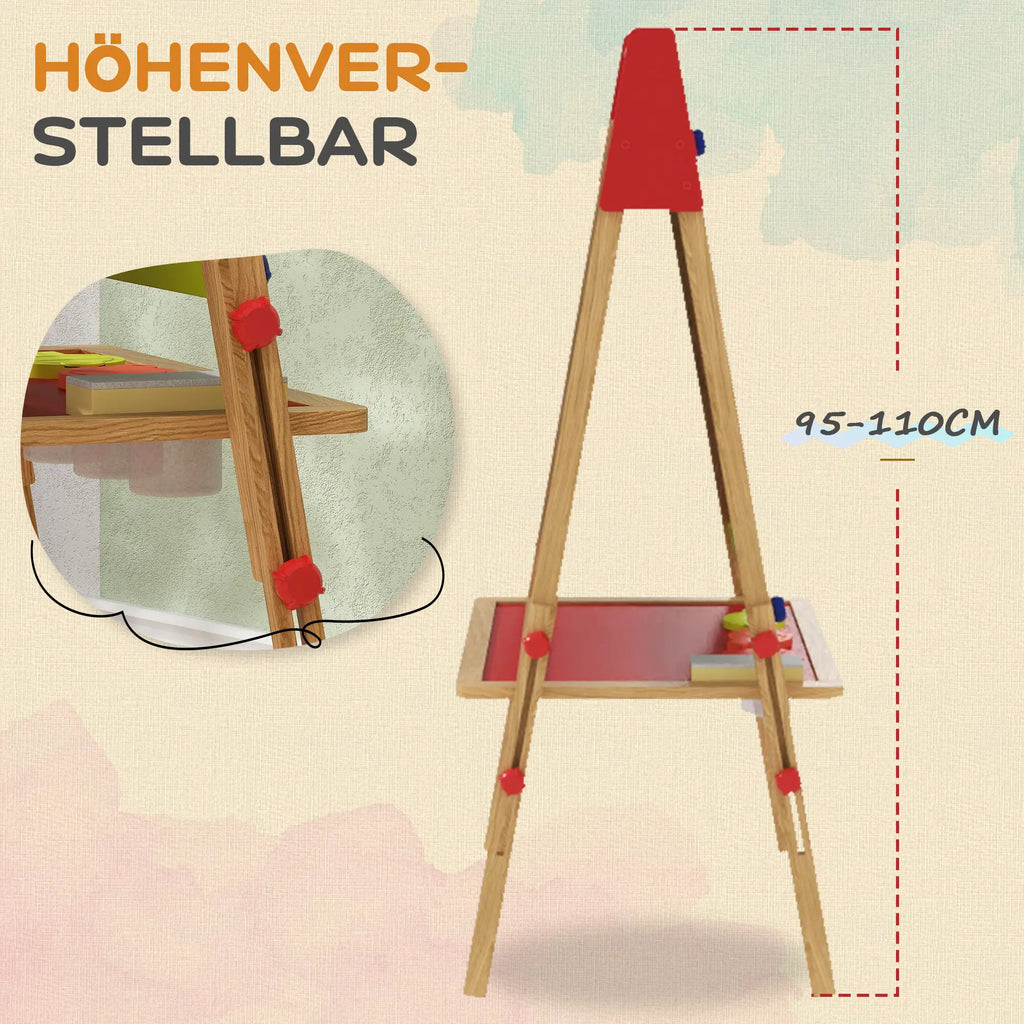 AIYAPLAY 3-in-1 Kindertafel höhenverstellbar – Naturholz