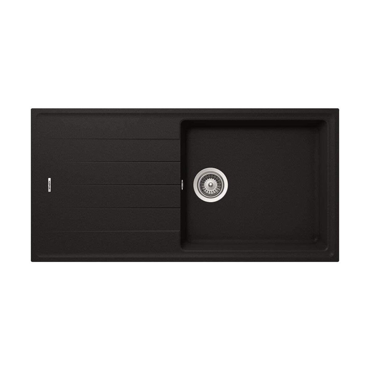 respekta by Schock Granit-Einbauspüle COLUMBIA 100 x 50 in SCHWARZ - B-Ware neuwertig