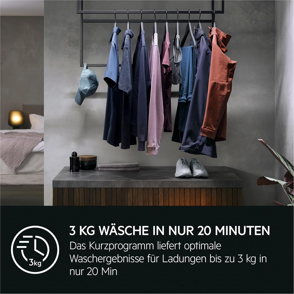 AEG Waschmaschine Toplader, Serie 6000 ProSense: Mengenautomatik, 6 kg, EEKL A, SoftOpening Trommeldeckelöffnung, Wasserschutzalarm, Wasserstoppschlauch, Inverter Motor, 1400 U/min, LTR6A41460