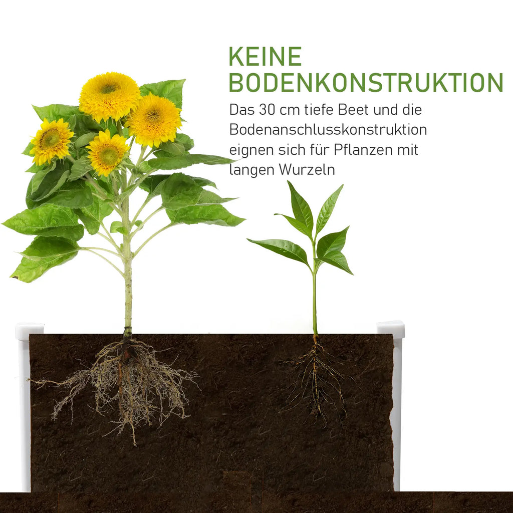 Outsunny Hochbeet Pflanzkasten für Gemüse & Kräuter schädlingsgeschützt