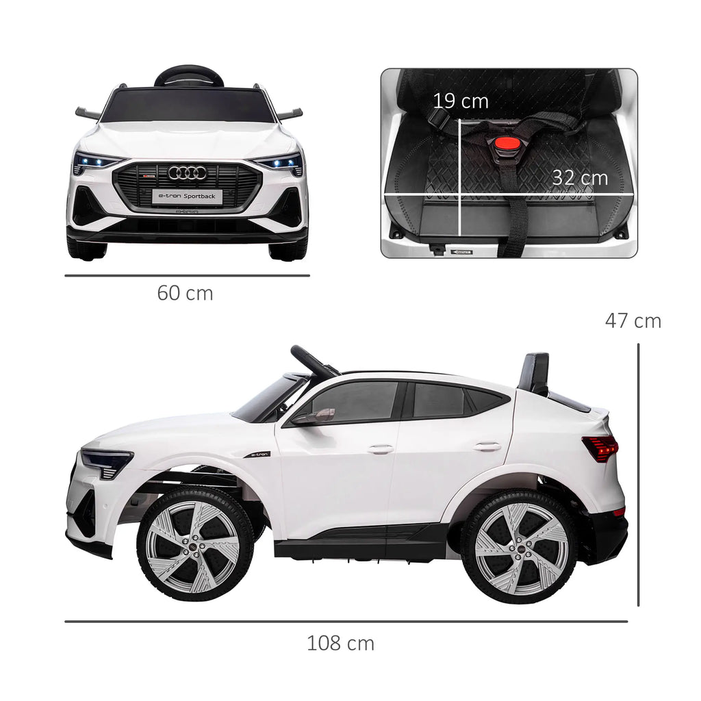 HOMCOM Audi E-tron Kinderauto 12V mit Fernbedienung