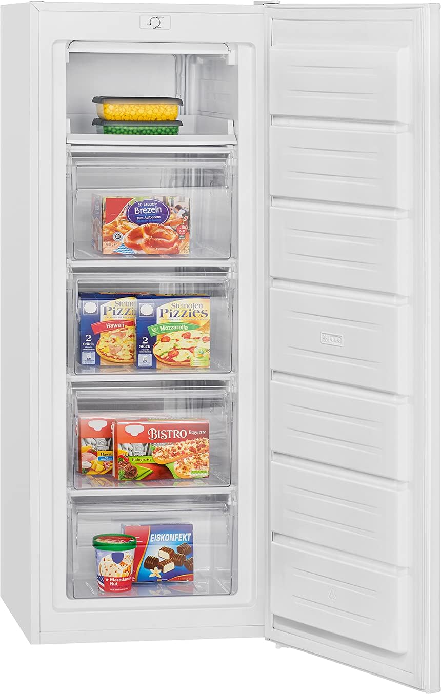 Bomann Gefrierschrank | Tiefkühlschrank | Freezer | Nutzinhalt 168 Liter | wechselbarer Türanschlag | 4 Sterne Gefrierraum | GS 7340 inox