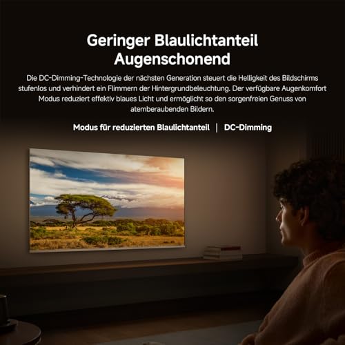 XIAOMI A Pro, 55" (140 cm), 4K UHD QLED, Smart TV, Google TV, Triple Tuner DVB-C/S/S2/T/T2, HDR10+, Game Boost 120Hz, MEMC, Sprachsteuerung mit, 2+8GB, Kompatibel mit Apple Airplay & Google Cast