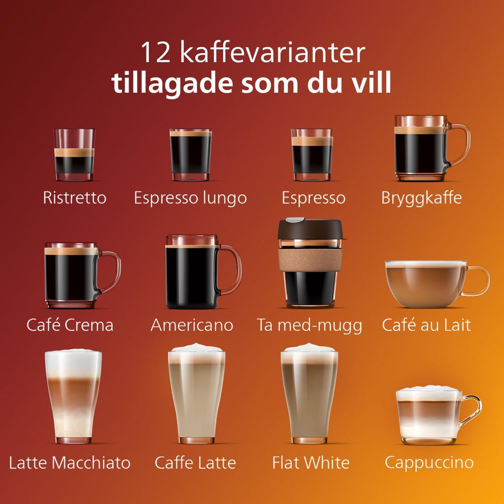 Philips Serie 5400 Kaffeevollautomat – LatteGo Milchsystem, 12 Kaffeespezialitten, Intuitives Display, 4 Benutzerprofile, Chrom (EP5447/90)