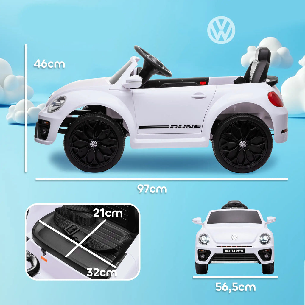 AIYAPLAY Kinder Elektroauto 12V mit Fernbedienung Weiß