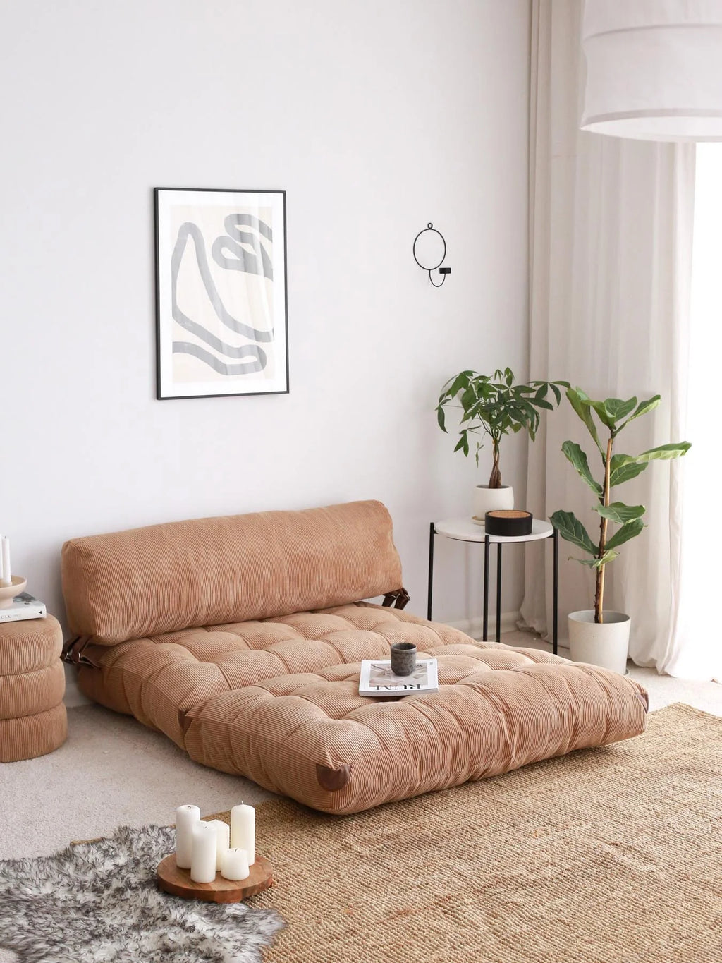 Fold Kadife 2 Bettsofa - Kamel