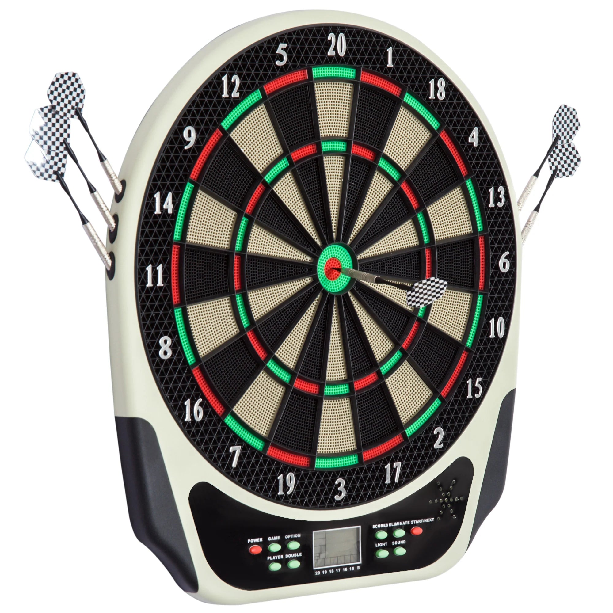 HOMCOM Elektronische Dartscheibe 18 Spiele 8 Spieler LCD Display