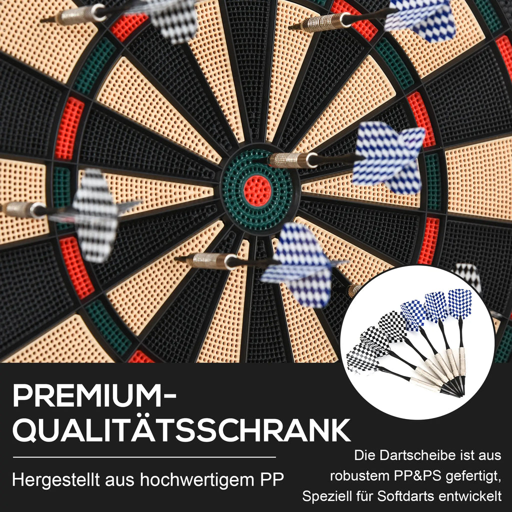 HOMCOM Elektronische Dartscheibe 18 Spiele 8 Spieler LCD Display