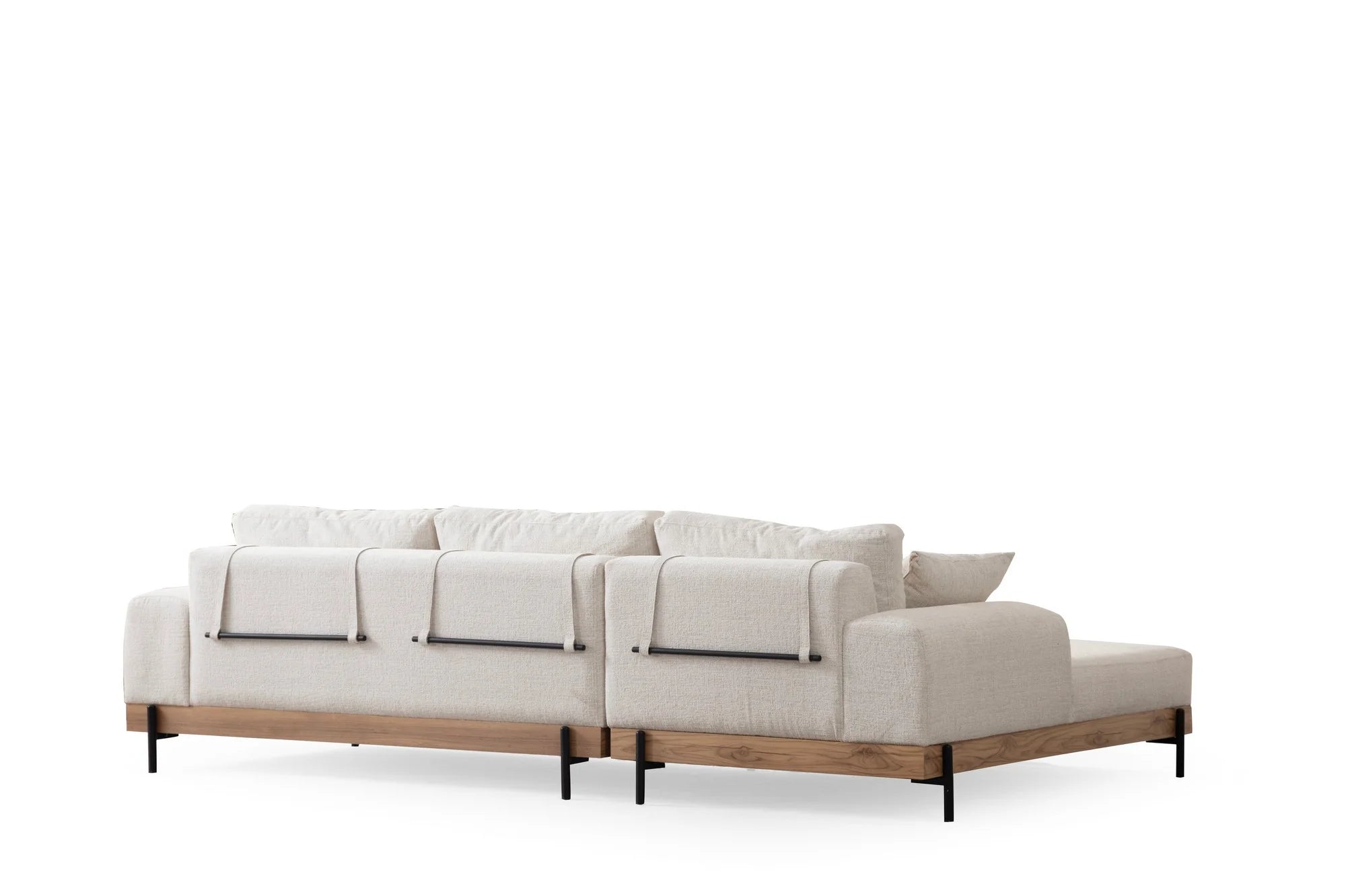 Eti Oak Left Ecksofa - Weiss