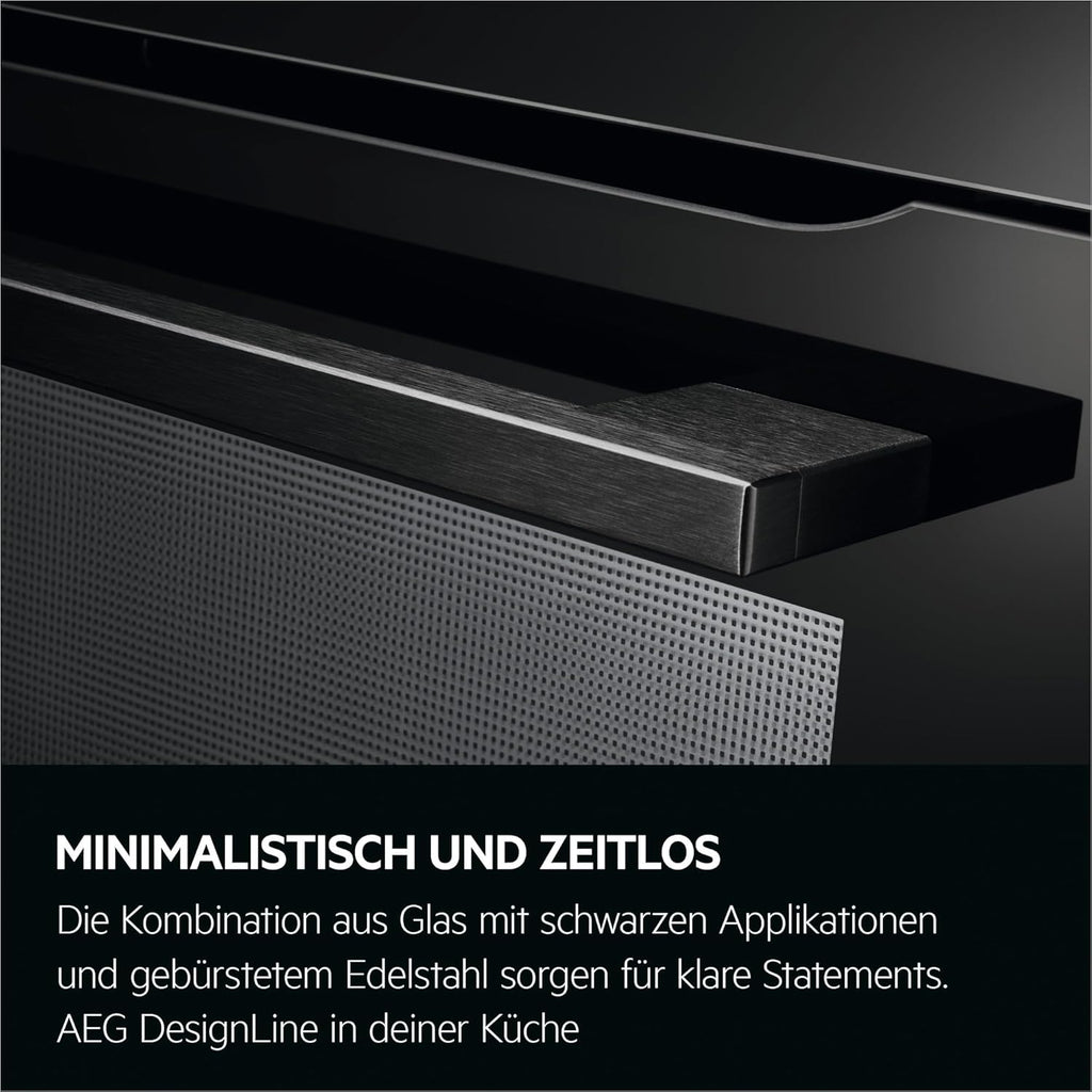 AEG Einbaubackofen – Serie 5 Ringheißluft: Gleichmäßige Garergebnisse auf 3 Ebenen – Pyrolyse Selbstreinigung – 25 Automatikprogramme – LED-Touchdisplay – Schnellaufheizung – Schwarz – BPE53516AB