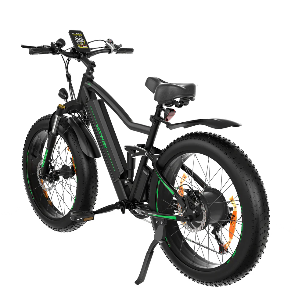 Hitway BK9 E-Bike - 500W Motor, 48V 15Ah, 26 x 4.0 Fat Tire - All-Terrain Mountain E-Bike
