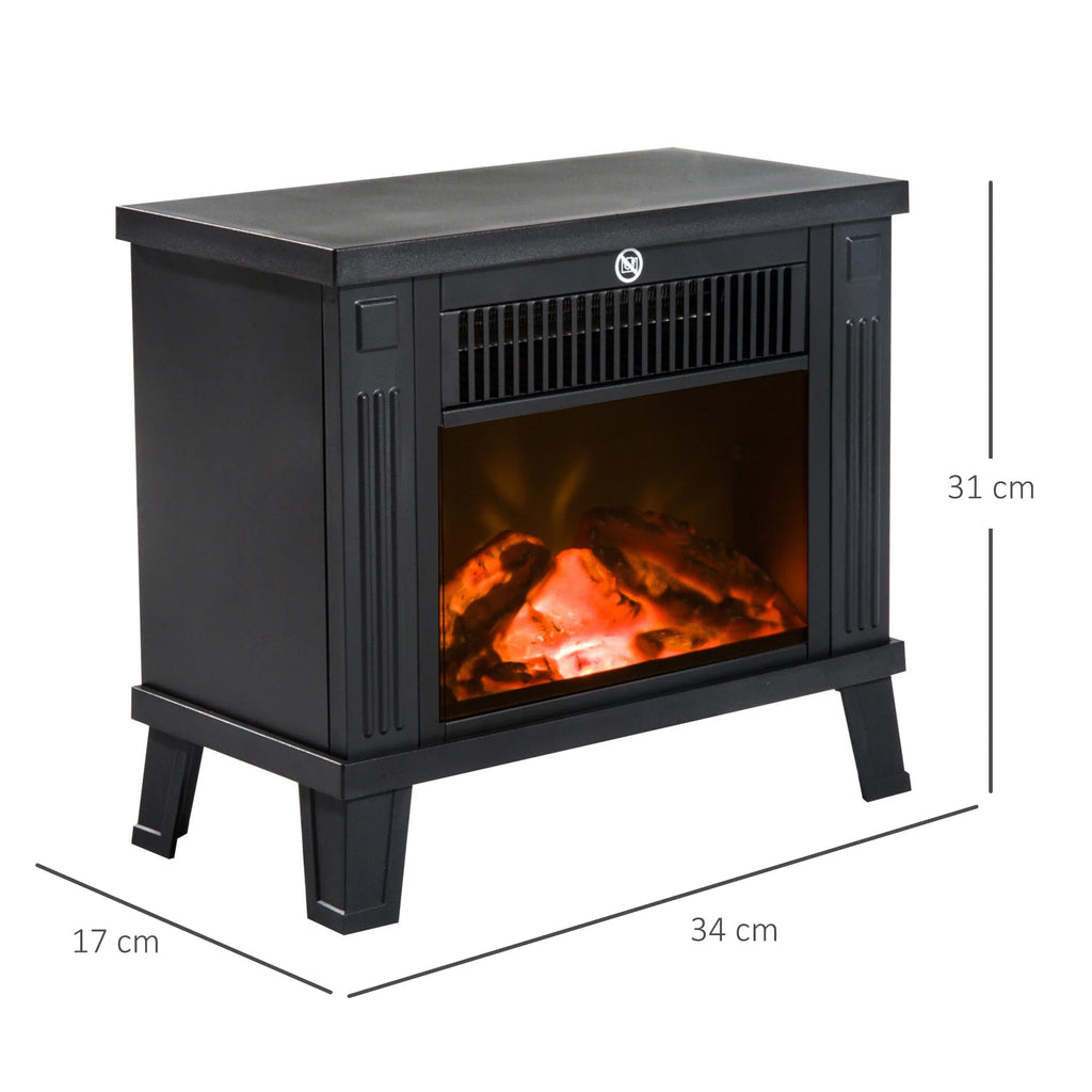 HOMCOM Elektrokamin mit Flammeneffekt & 2 Heizstufen