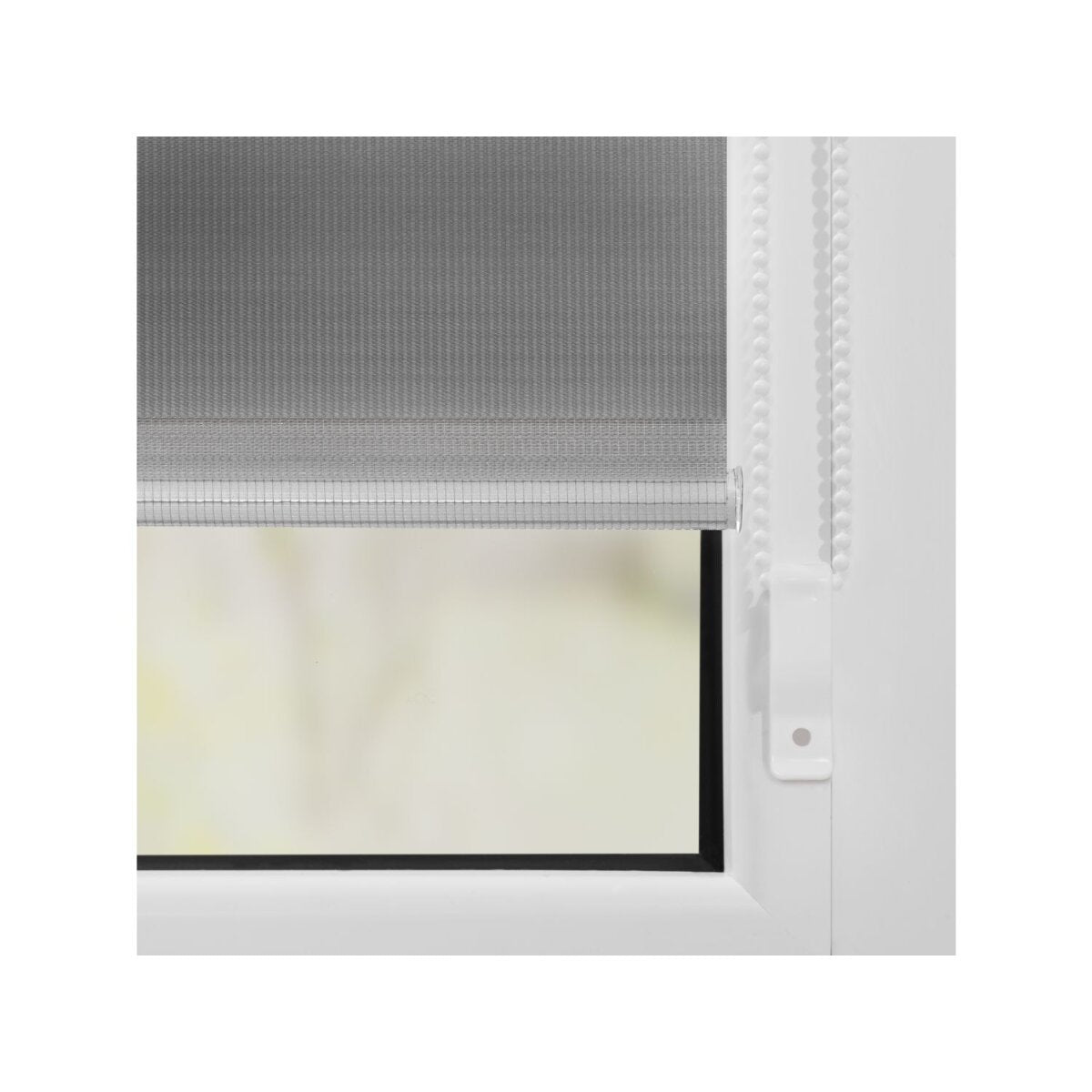 Lichtblick Klemmfix Duo-Rollo, Sonnen- und Sichtschutz, Lichtregulierung, ohne Bohren, Grau, 120 cm, 150 cm - B-Ware neuwertig
