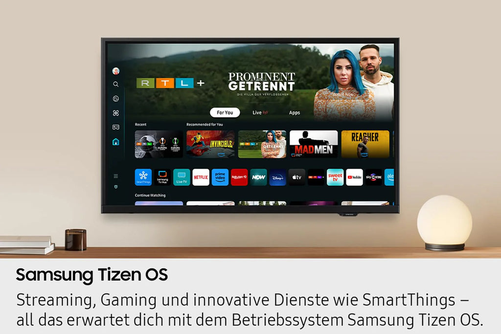 Samsung Full HD F6009F 24 Zoll (61 cm) LED Flachbildfernseher, PurColor-Technologie, HDR, Object Tracking Sound Lite, Knox Security, One UI Tizen, Smart TV, Unbegrenzt kostenlose Inhalte