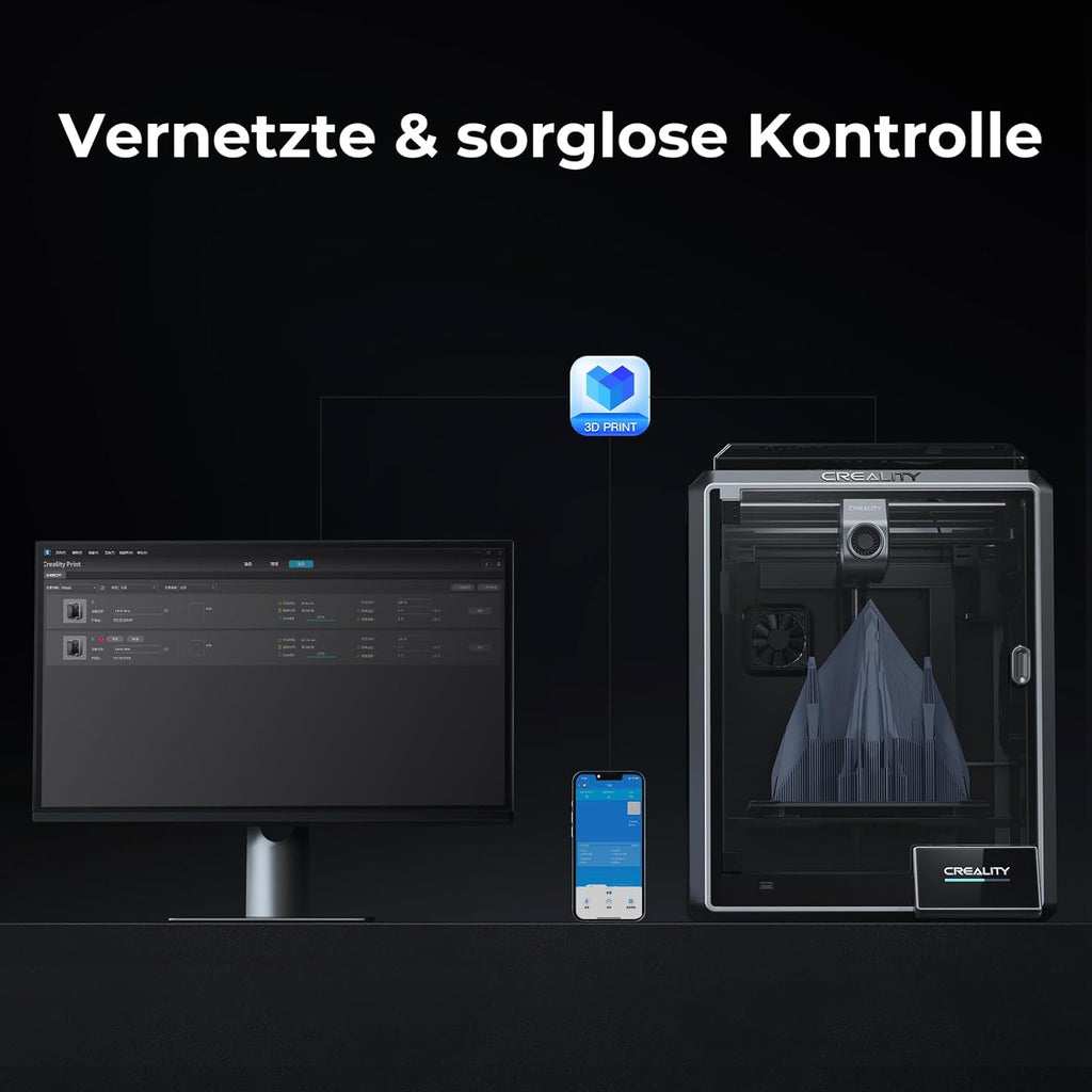 Creality K2 Plus Combo 3D-Drucker, 16-Farben Multimaterial-Druck, 350³mm XXL-Bauraum, Servo-Direktantrieb, Dual-KI-Kameras, Ultra-Leise