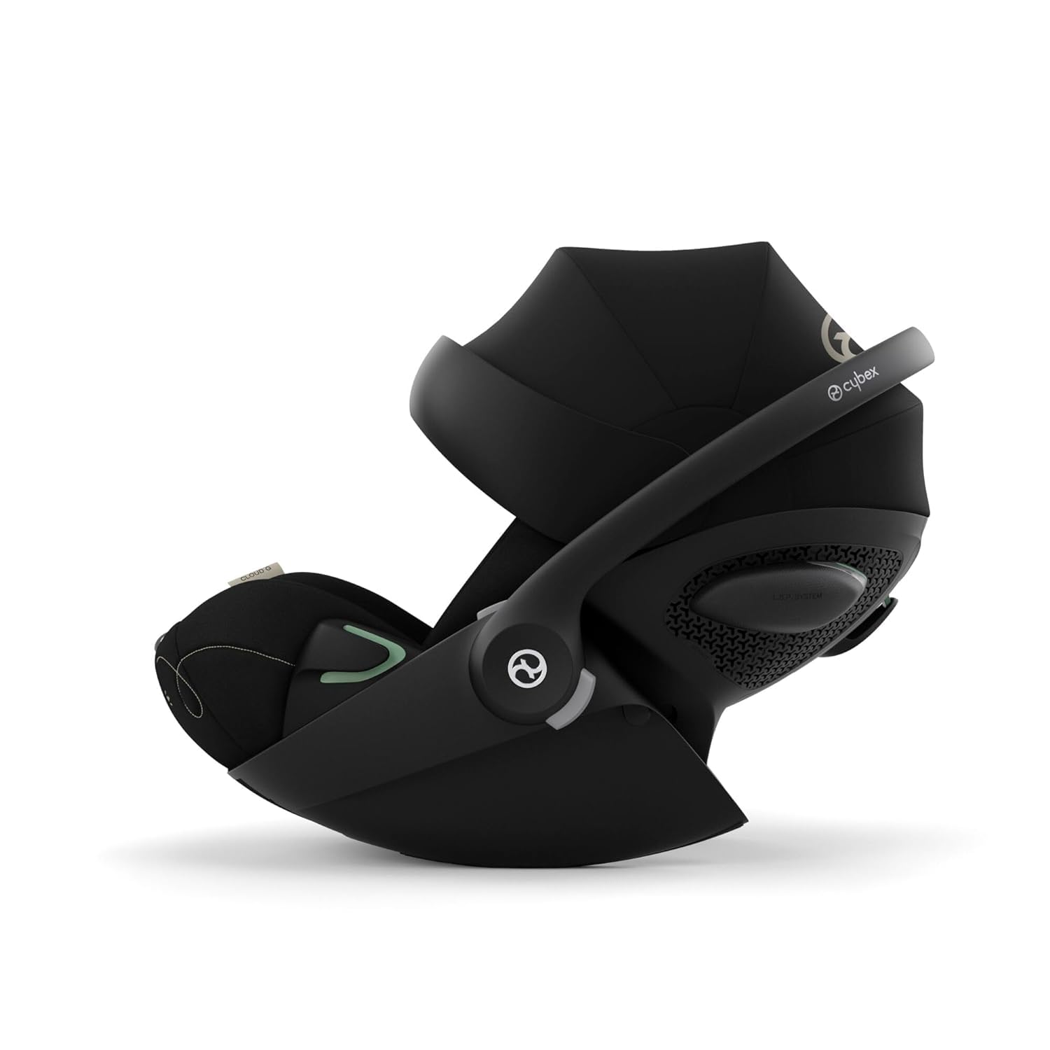 CYBEX Gold Kinderwagen EOS Lux 2-in-1 mit Babyschale Aton B2 i-Size und Babyschalen-Adapter, Reisesystem, Ab Geburt bis 22 kg (ca. 4 Jahre), Moon Black (Schwarz)
