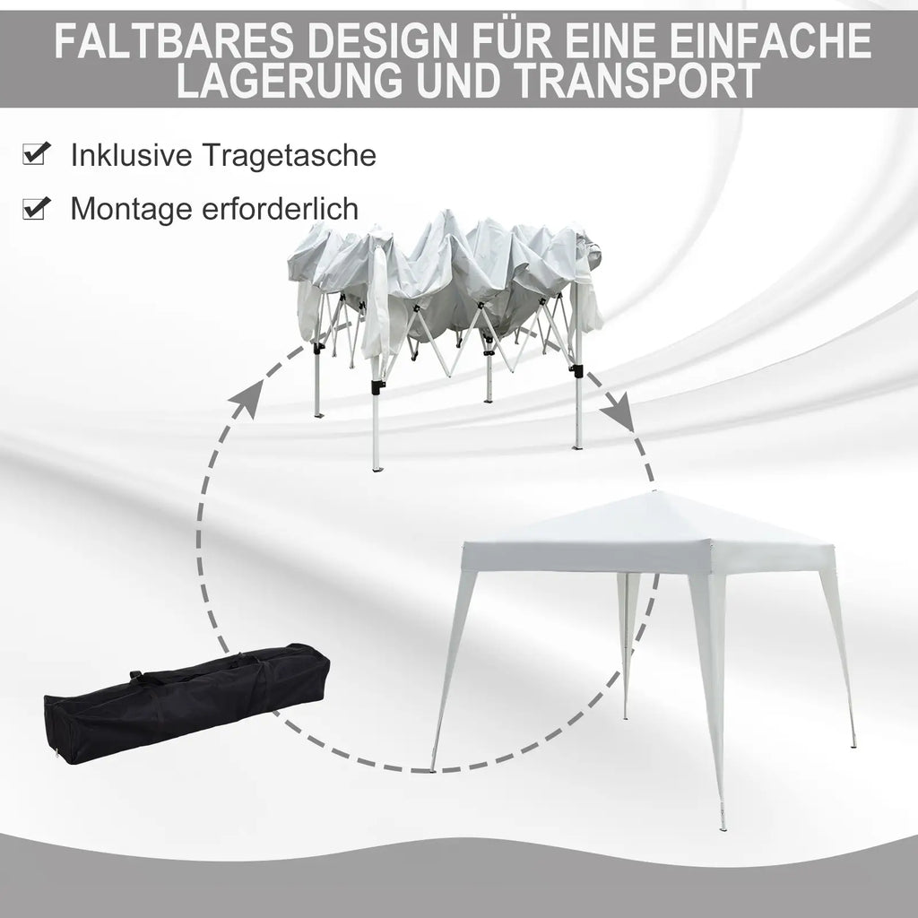 Outsunny Faltpavillon Partyzelt UV-Schutz faltbar Weiß