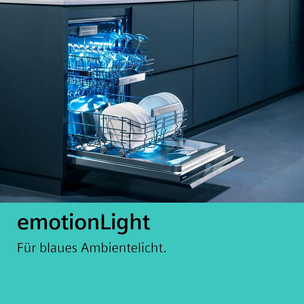 Siemens SX95EX12CE, iQ500 Smarter Geschirrspüler, Vollintegrierte Spülmaschine, 60 cm, Made in Germany, XXL, Besteckschublade, Extra leise, varioSpeed,autoOpen dry, glassZone, varioScharnier
