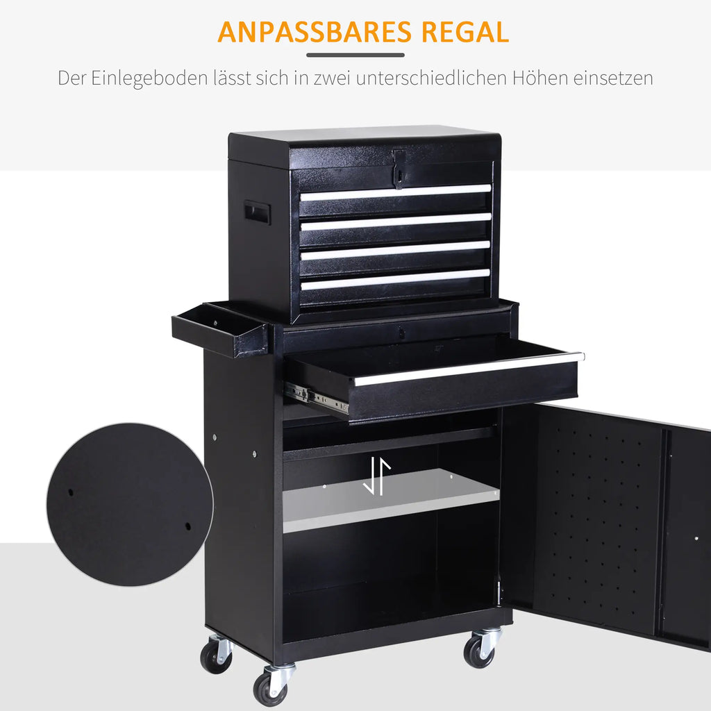 Durhand Werkstattwagen Werkzeugschrank rollbar viel Stauraum
