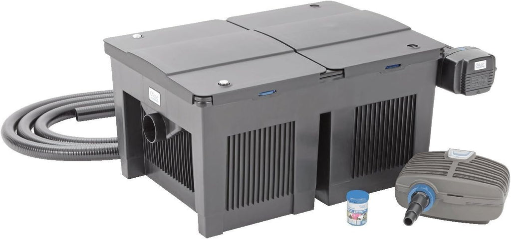 OASE 56789 Durchlauffilter BioSmart Set 36000 geeignet für Teiche bis 36 m³, Filtersystem, Filterkomplettset inkl Filtermaterial, Teichpumpe und UVC Klärer