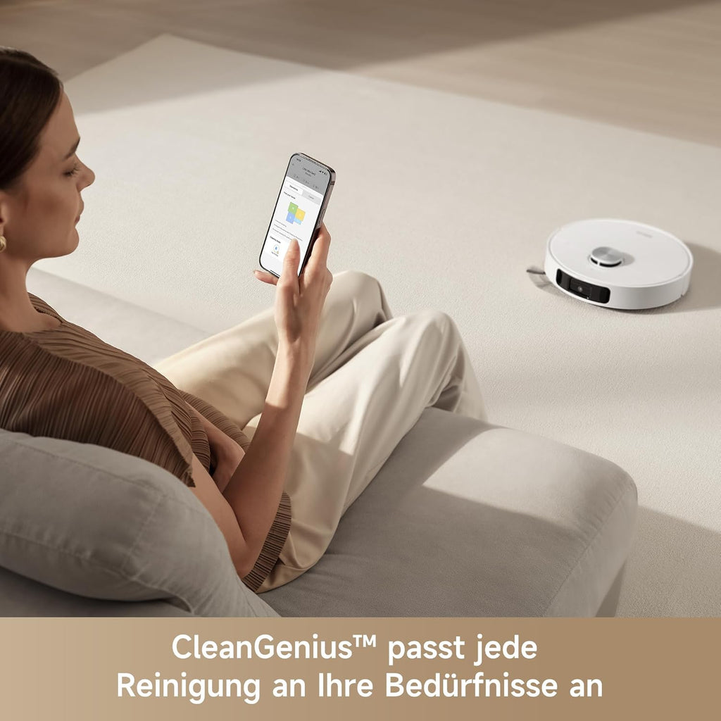 dreame L10s Pro Ultra Heat Roboter Staubsauger mit Automatische Moppreinigung mit heiem Wasser, Moppverlngerung, 7.000 Pa Saugkraft, Doppelte Mopp- und Bodenreinigung, Teppicherkennung