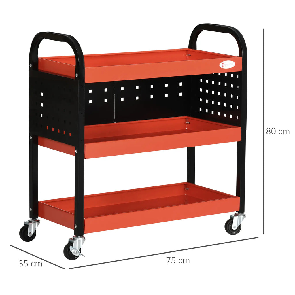 Durhand Werkzeugwagen mit Rollen und Lochwand Stahl