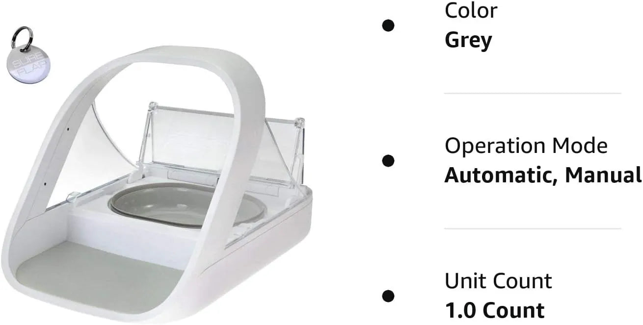 Automatischer Futterautomat für Haustiere - Mikrochip-Futterautomat für Haustiere - MPF001 - Geeignet für Nass- und Trockenfutter - Bonus eOutletDeals Tierhandtuch