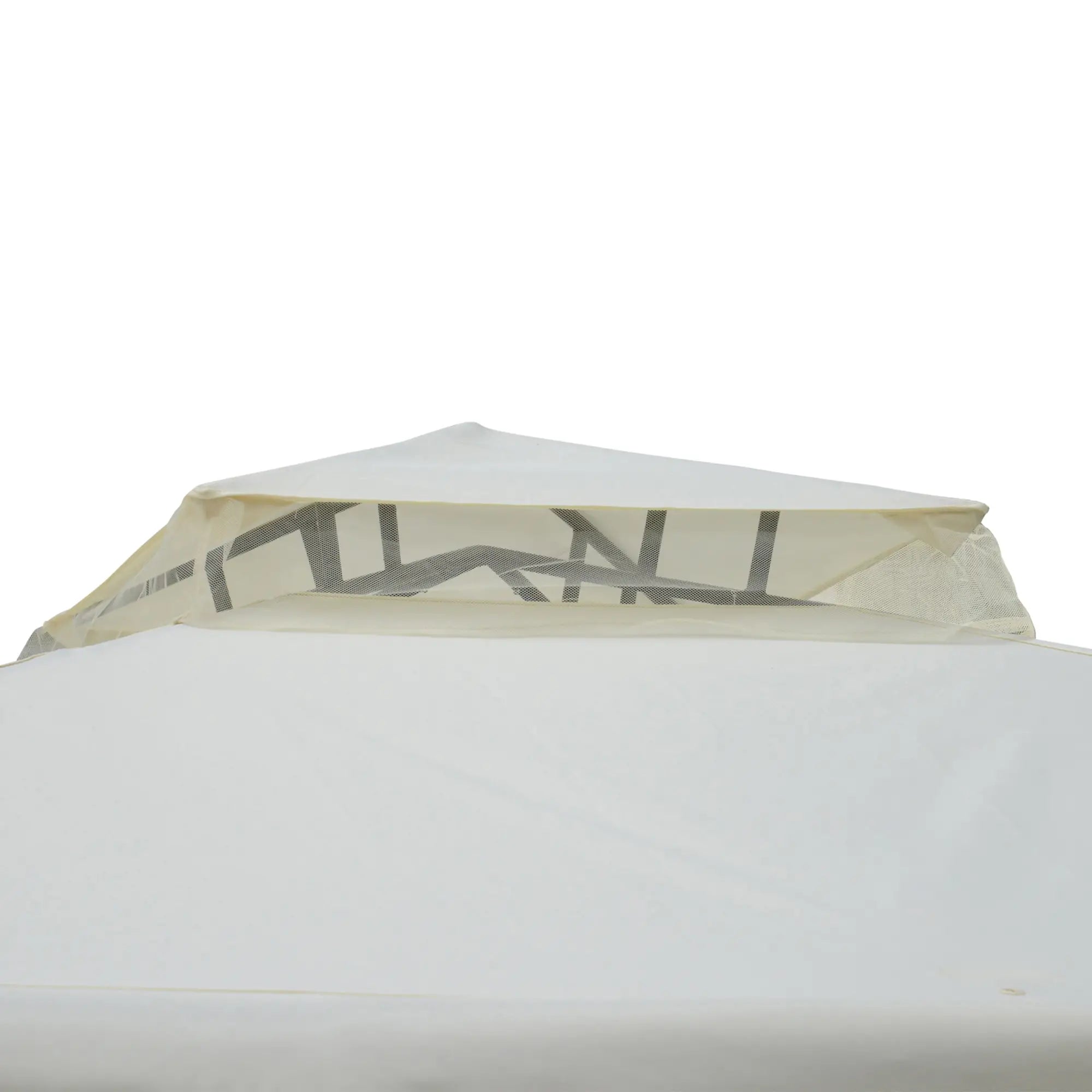 Outsunny Gartenpavillon Doppeldach Insektenschutz cremeweiß