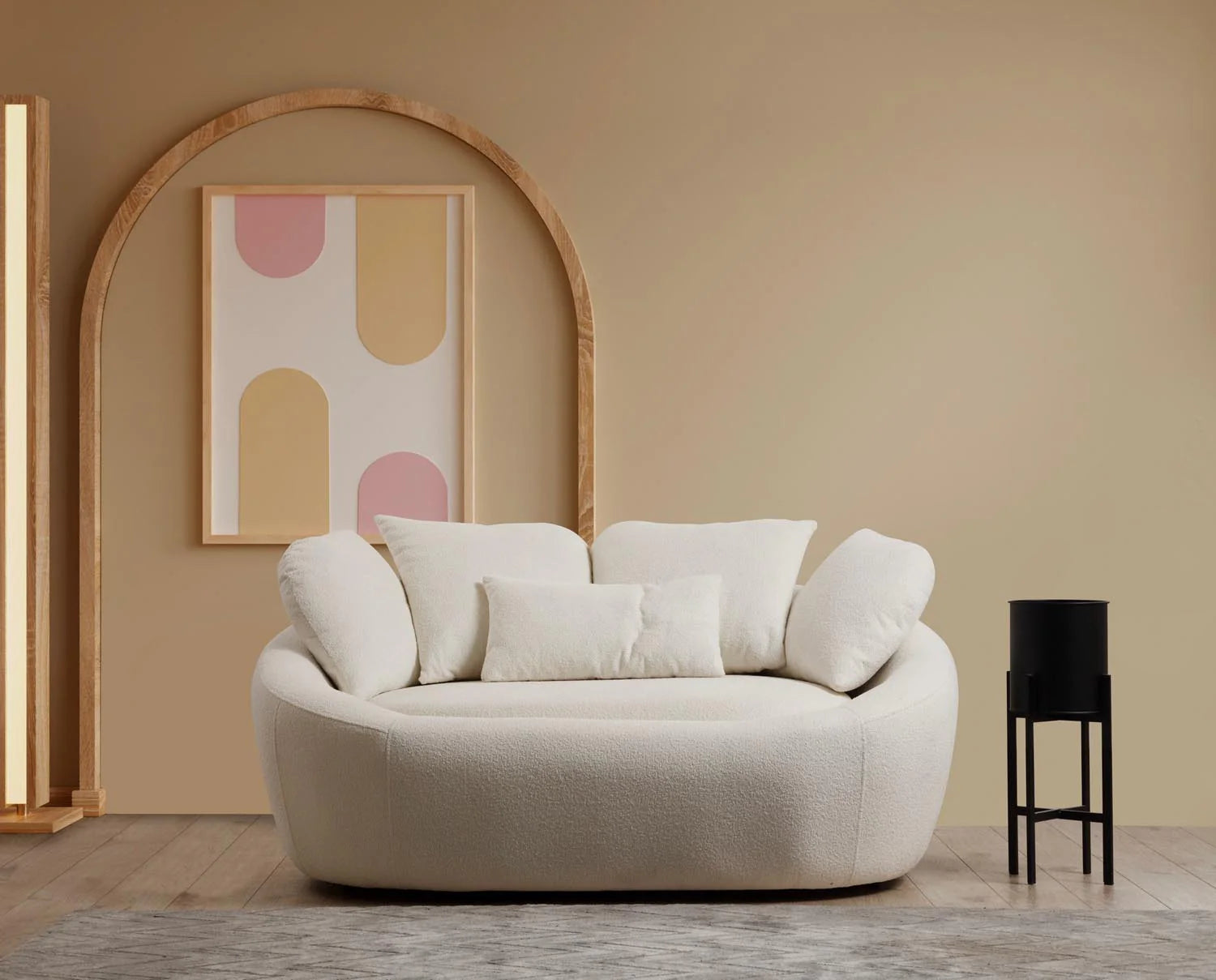 Midye 2er Sofa - Sahne