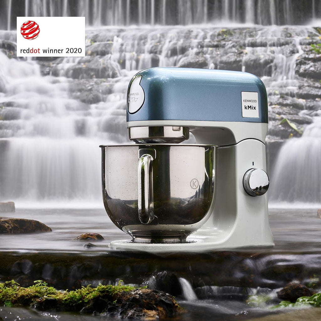 Kenwood kMix KMX750RD Küchenmaschine, 5 l Edelstahl Schüssel, Safe-Use-Sicherheitssystem, Metallgehuse, 1000 Watt, inkl. 3-Teiligem Patisserie-Set und Spritzschutz, Rot