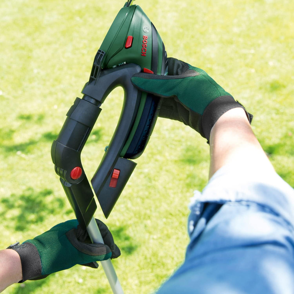 Bosch Akku Grasscheren Set Isio (3,6 Volt, Messerlnge 12 cm, Messerabstand 8 mm, mit XL-Gartenhandschuhen inklusive, in Softcase) – Amazon Edition