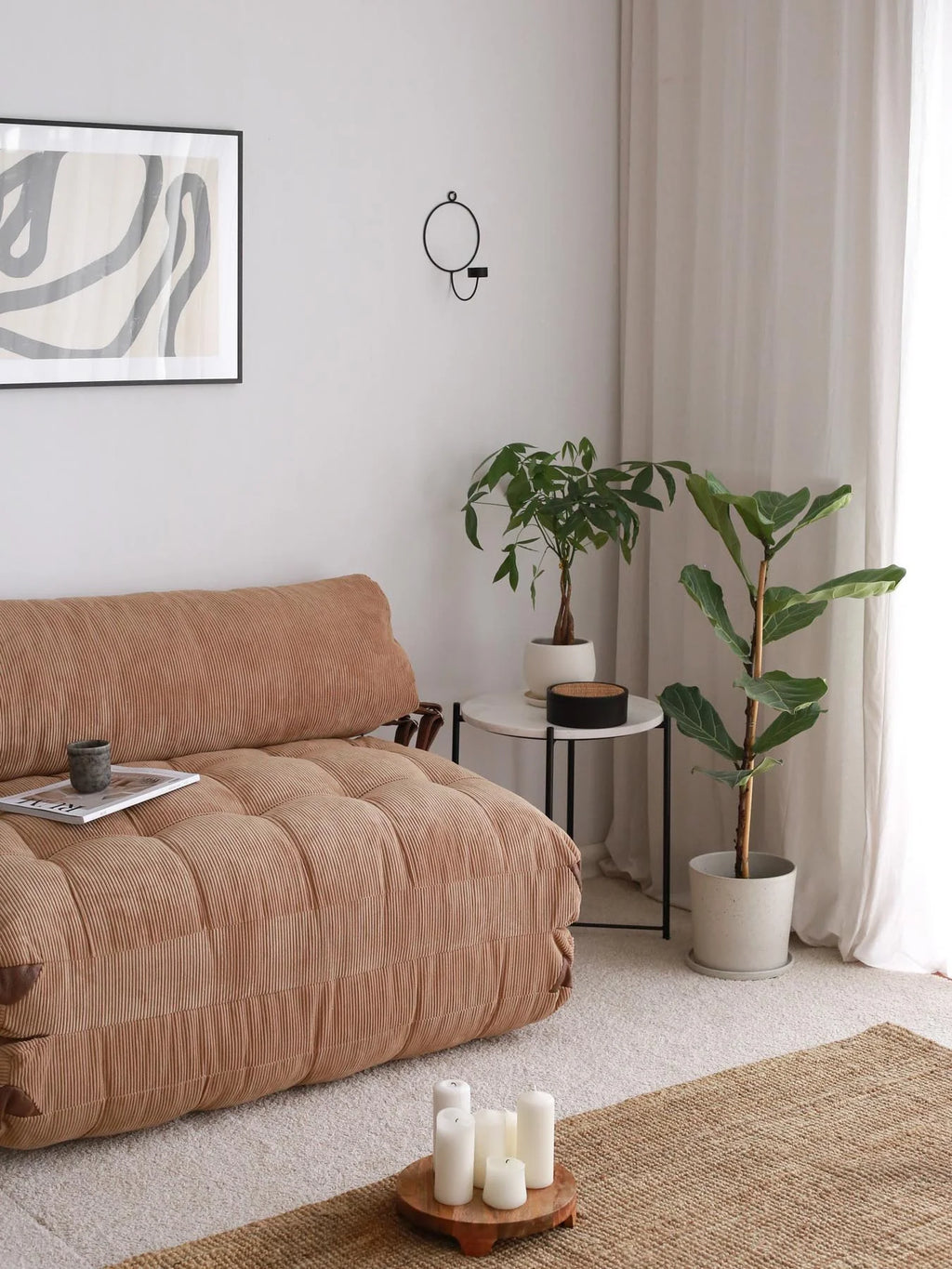 Fold Kadife 2 Bettsofa - Kamel