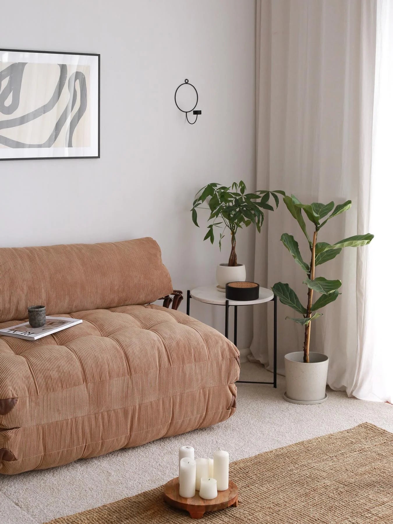 Fold Kadife 2 Bettsofa - Kamel