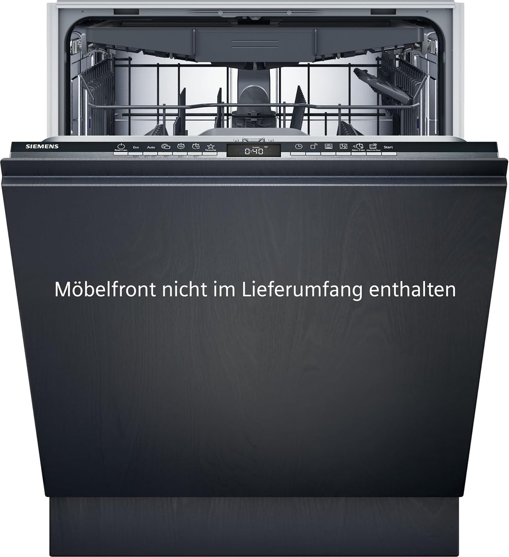Siemens SN43ES14VE, iQ300 Smarter Geschirrspüler, Unterbau-Spülmaschine mit Besteckschublade, 60 cm, automatische Türöffnung dank autoOpen dry, besonders leise mit iQdrive-Motor, aquaStop, Edelstahl