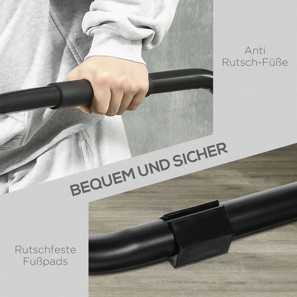 HOMCOM Dipstation Krafttraining mit Schlingentrainer gepolsterte Griffe